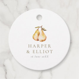 Etiquetas Para Lembrancinhas Casamento com Círculo das Peras Botânicas Modernas