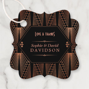 Etiquetas Para Lembrancinhas Casamento com Excelente Gatsby Copper Art Deco 20