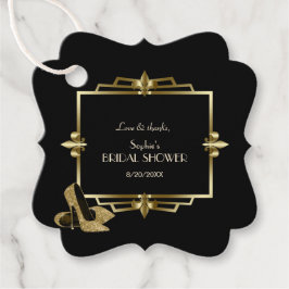 Etiquetas Para Lembrancinhas Casamento com Glam Royal Dourado Art Deco 20s