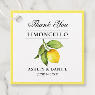 Etiquetas Para Lembrancinhas Casamento com Lemon Limoncello Quadrado