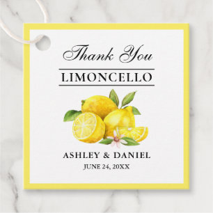 Etiquetas Para Lembrancinhas Casamento com Lemons Limoncello Quadrado