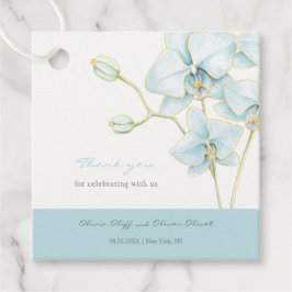 Etiquetas Para Lembrancinhas Casamento com Orquídea Azul Suave