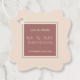 Etiquetas Para Lembrancinhas Casamento com Typografia de Imagem de Pêssego Dark