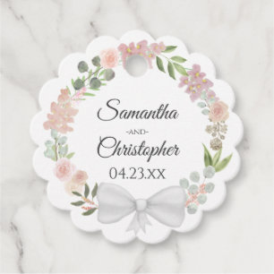 Etiquetas Para Lembrancinhas Casamento Cor de Água Floral Pink