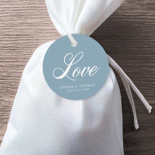 Etiquetas Para Lembrancinhas Casamento Cursive elegante do amor da cor feita