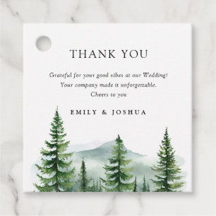 Etiquetas Para Lembrancinhas Casamento da Floresta de Pinheiros Russos
