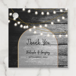 Etiquetas Para Lembrancinhas Casamento das Luzes Douradas da Madeira Negra Russ