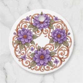 Etiquetas Para Lembrancinhas Casamento de Arca Floral Elegante Vintage Nouveau