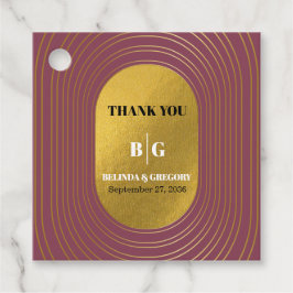 Etiquetas Para Lembrancinhas Casamento de Arch Minimalista Moderno, Rosa-rosa e