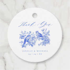 Etiquetas Para Lembrancinhas Casamento de Aves de Amor com Chinoiserie Azul