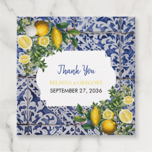 Etiquetas Para Lembrancinhas Casamento de Azulejos portugueses com limões medit