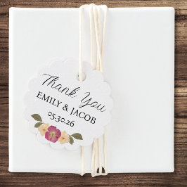 Etiquetas Para Lembrancinhas Casamento de Boho do Jardim de Flor Selvagem Elega