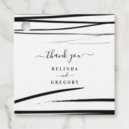 Etiquetas Para Lembrancinhas Casamento de Código QR do Abstrato de Branco Negro