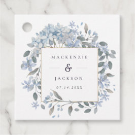 Etiquetas Para Lembrancinhas Casamento de Cor de Água com Moldura de Hydrangeas
