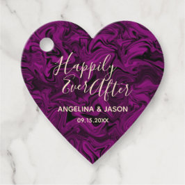 Etiquetas Para Lembrancinhas Casamento de Coração Roxo