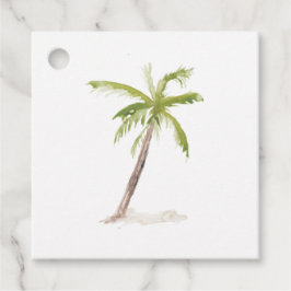 Etiquetas Para Lembrancinhas Casamento de Destino da Ilha de Caribe de Aquarela