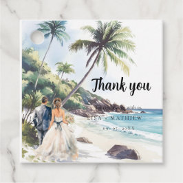 Etiquetas Para Lembrancinhas Casamento de Destino de Verão Minimalista