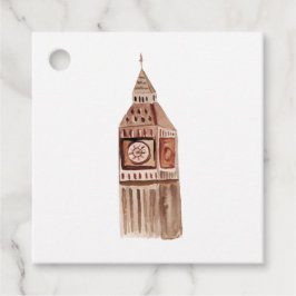 Etiquetas Para Lembrancinhas Casamento de Destino de Watercolor London no Reino