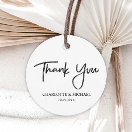 Etiquetas Para Lembrancinhas Casamento de Elegância Moderna Negra e Branca Obri