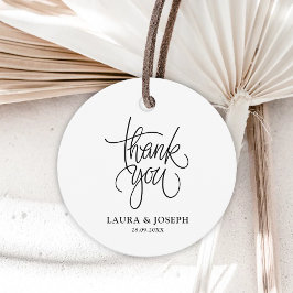 Etiquetas Para Lembrancinhas Casamento de Elegância Moderna Negra e Branca Obri