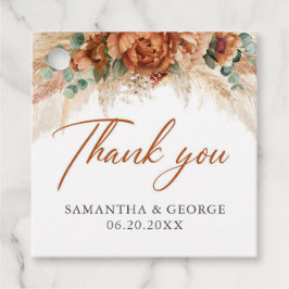 Etiquetas Para Lembrancinhas Casamento de erva de pampas de cobre floral tropic