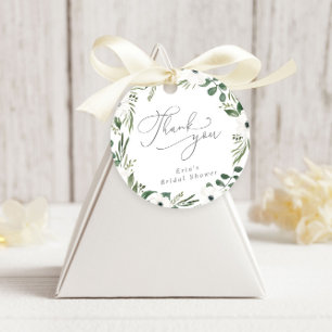 Etiquetas Para Lembrancinhas Casamento de Eucalipto Verde Empoeirado Floral Mod