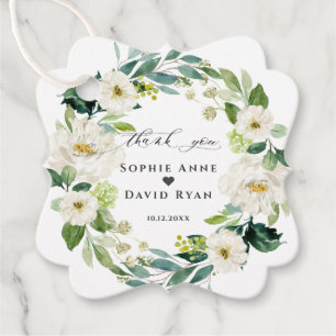 Etiquetas Para Lembrancinhas Casamento De Feridas De Flores Brancas Elegante
