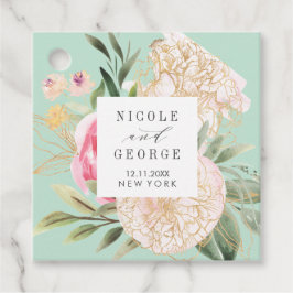 Etiquetas Para Lembrancinhas Casamento de flor de ouro de pedras