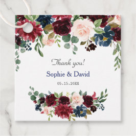 Etiquetas Para Lembrancinhas Casamento de Flores Azuis Espelhadas e Brilhantes