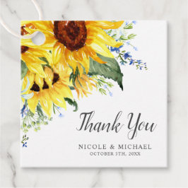 Etiquetas Para Lembrancinhas Casamento de Flores Solares com Aquarela Elegante 