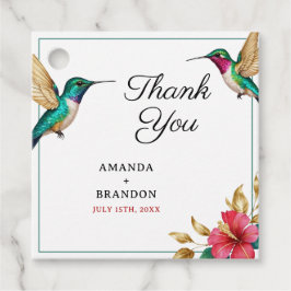 Etiquetas Para Lembrancinhas Casamento de Flores Tropicais Vermelhas de Aves Hu