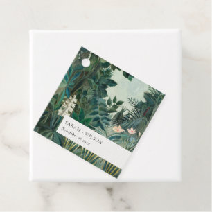 Etiquetas Para Lembrancinhas Casamento de Floresta Tropical Elegante Russo Exó