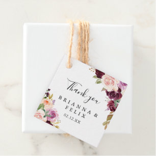 Etiquetas Para Lembrancinhas Casamento de Folhagem Floral e Botânica