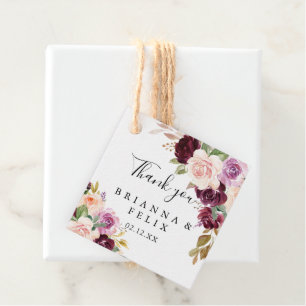 Etiquetas Para Lembrancinhas Casamento de Folhagem Floral e Botânica