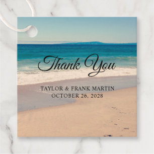 Etiquetas Para Lembrancinhas Casamento de Foto em Praia Obrigado