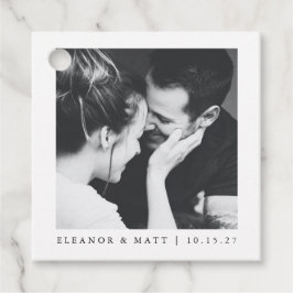 Etiquetas Para Lembrancinhas Casamento de Fotografias de Casal Branco Minimalis