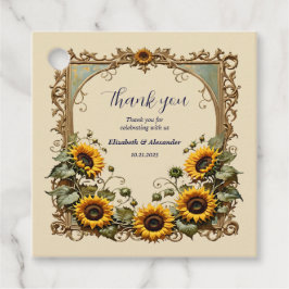 Etiquetas Para Lembrancinhas Casamento de girassol amarelo com armação de arte