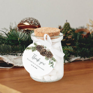 Etiquetas Para Lembrancinhas Casamento de Inverno com Pinha Rústica