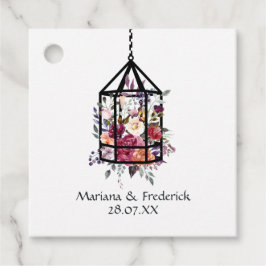 Etiquetas Para Lembrancinhas Casamento de Jardim Floral Pastel Rústico em Terrá