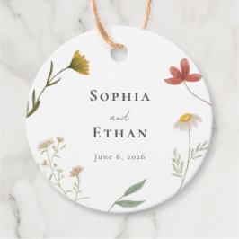 Etiquetas Para Lembrancinhas Casamento de Leander Wildflower