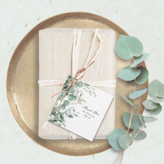Etiquetas Para Lembrancinhas Casamento De Letras De Água Eucalyptus Obrigado Fa