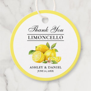 Etiquetas Para Lembrancinhas Casamento de Limões Limoncello de Aquarela