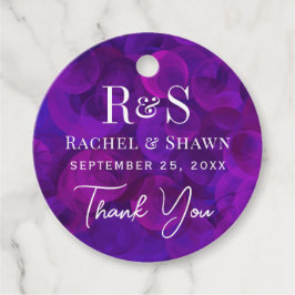 Etiquetas Para Lembrancinhas Casamento de Monograma Moderno de Quic Roxo Elegan