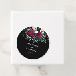 Etiquetas Para Lembrancinhas Casamento de Natal Floral Elegante Winter