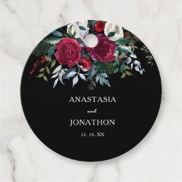 Etiquetas Para Lembrancinhas Casamento de Natal Floral Elegante Winter