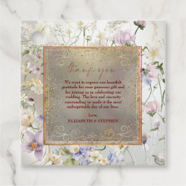 Etiquetas Para Lembrancinhas Casamento De Outono Floral Elegante Obrigado Por E