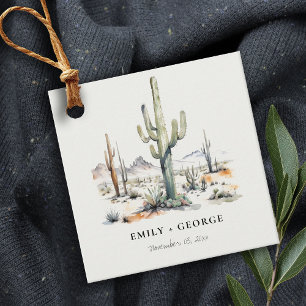 Etiquetas Para Lembrancinhas Casamento de Paisagem do Deserto do Boho Cactus Oc