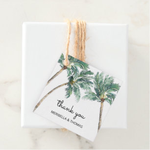 Etiquetas Para Lembrancinhas Casamento de Praia da Árvore Tropical de Palma Tro