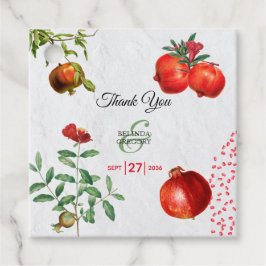 Etiquetas Para Lembrancinhas Casamento de romã-vermelha do Mediterrâneo