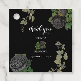 Etiquetas Para Lembrancinhas Casamento de Rosas Negras do Halloween